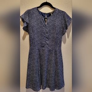 Banana Republic Blue and White Polka-dot Dress